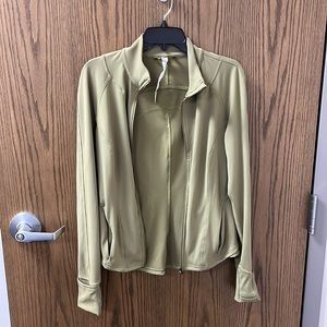 Lululemon Army Green Athletic Zip-Up Jacket